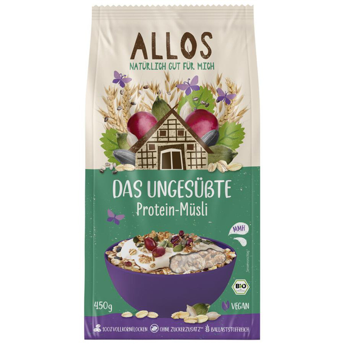 ALLOS Das ungesüßte Protein-Müsl - 450 g