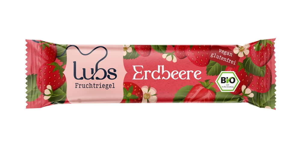 LUBS- Erdbeere Fruchtriegel-30g-Vegan